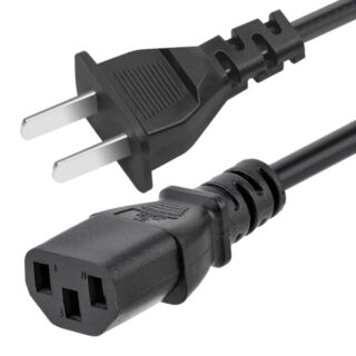 Cable De Alimentación Eléctrica NEMA 1-15P (Sin Tierra) a IEC C13 120-240 VCA 1.5 m